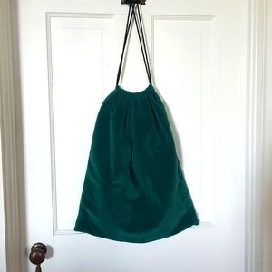 Green Velvet Velour Gift Pouch Dust Bag Drawstring 16 x18 inch
